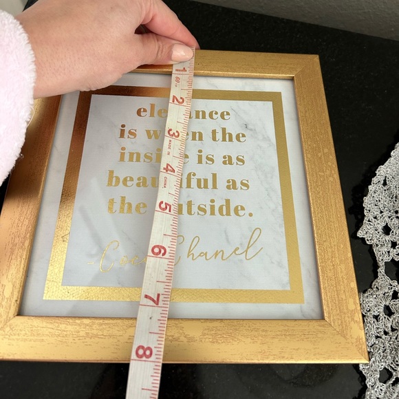GOLD FRAMED 8x8 COCO CHANEL Quote WALL ART PRINTS - Picture 3 of 4